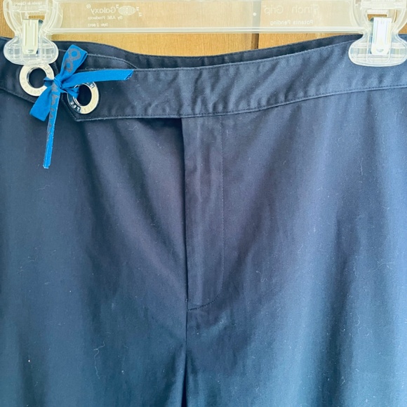 Lauren Ralph Lauren Navy Pants Flat Front Women’s Size 16  Cotton Straight Leg - Picture 3 of 8